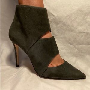 Dune grey suede heels.